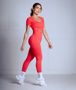 Cherry Ribbed Leggings